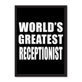 World's Greatest Receptionist - Portrait Frame Photo Tile