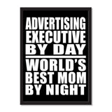 Advertising Executive By Day World's Best Mom By Night - Portrait Frame Photo Tile