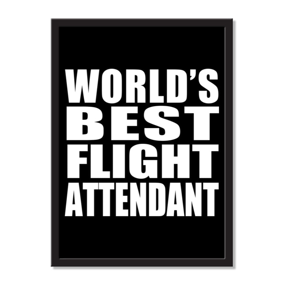 World's Best Flight Attendant - Portrait Frame Photo Tile