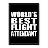 World's Best Flight Attendant - Portrait Frame Photo Tile