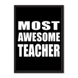 Most Awesome Teacher - Portrait Frame Photo Tile