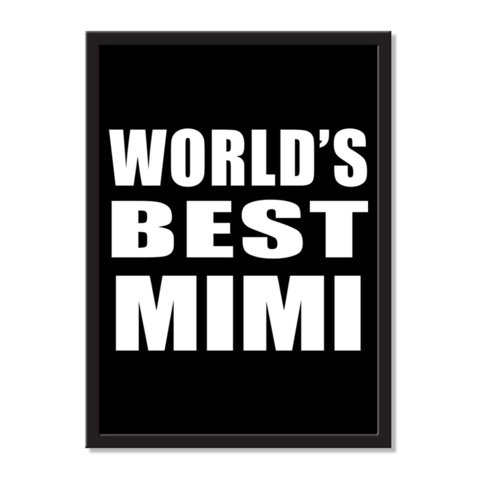 World's Best Mimi - Portrait Frame Photo Tile