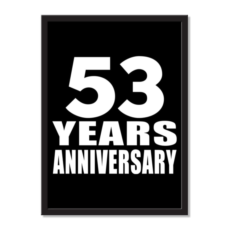 53 Years Anniversary - Portrait Frame Photo Tile