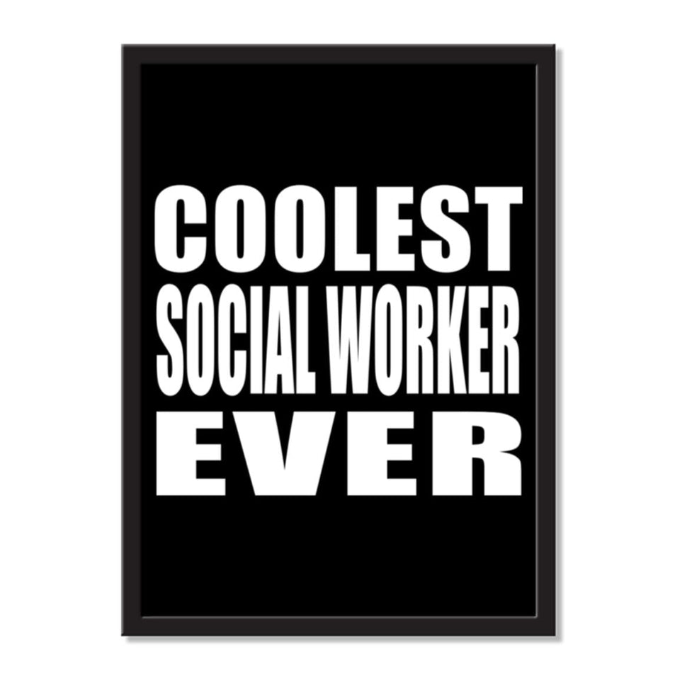 Coolest Social Worker Ever - Portrait Frame Photo Tile
