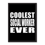 Coolest Social Worker Ever - Portrait Frame Photo Tile