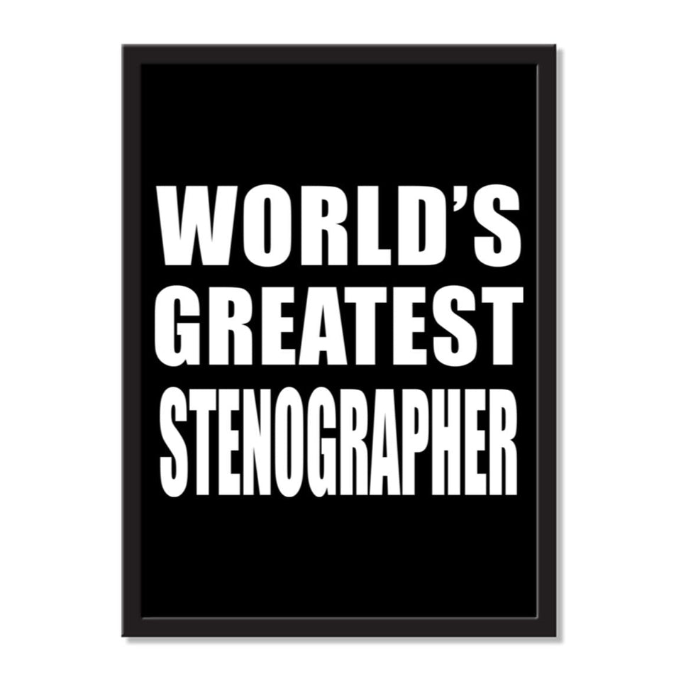 World's Greatest Stenographer - Portrait Frame Photo Tile