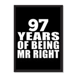 97 Years Of Being Mr Right - Portrait Frame Photo Tile
