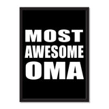 Most Awesome Oma - Portrait Frame Photo Tile