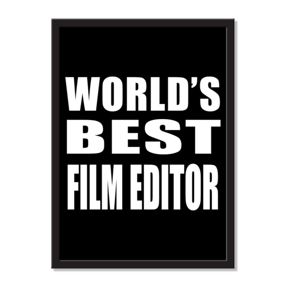 World's Best Film Editor - Portrait Frame Photo Tile