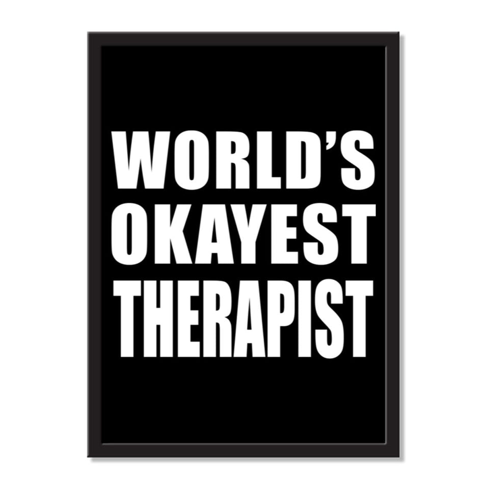 World's Okayest Therapist - Portrait Frame Photo Tile