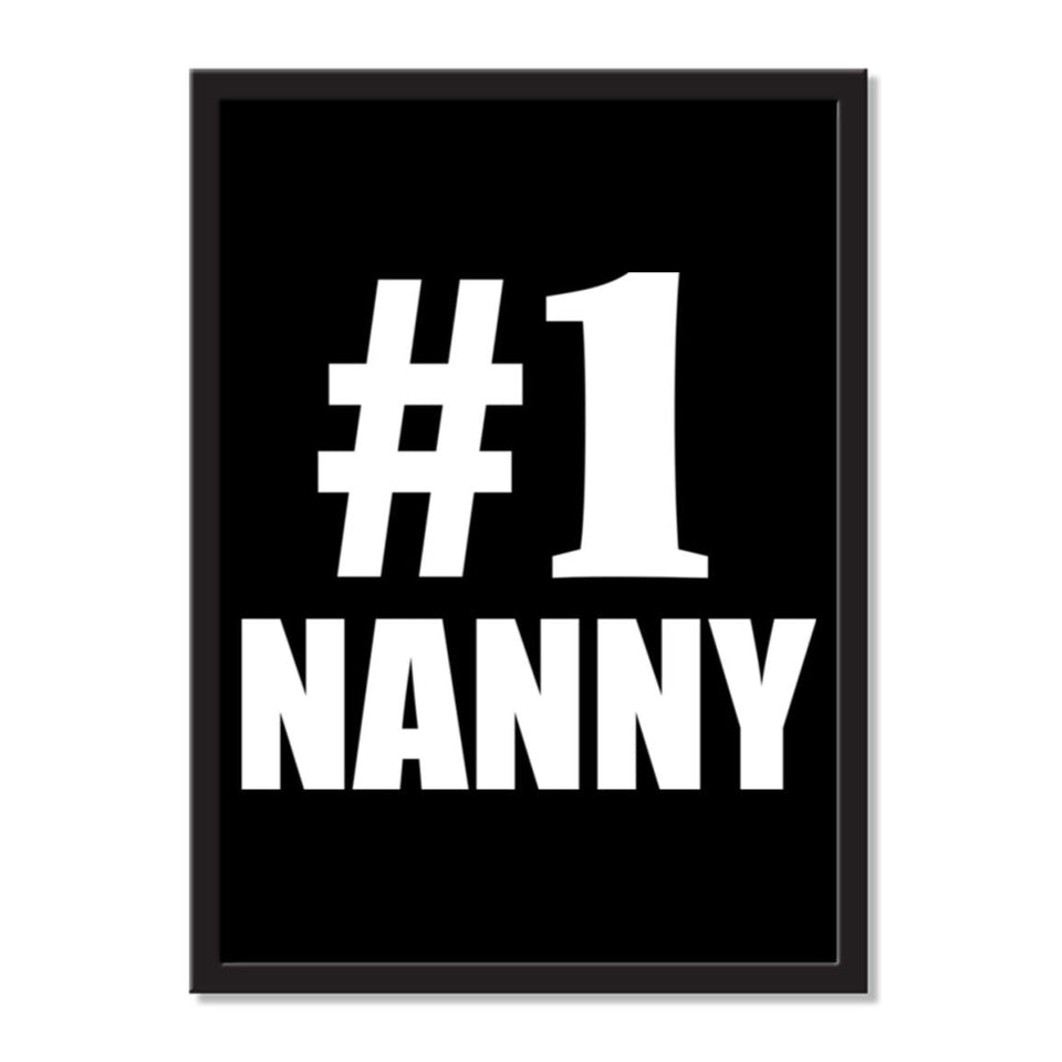 Number One #1 Nanny - Portrait Frame Photo Tile
