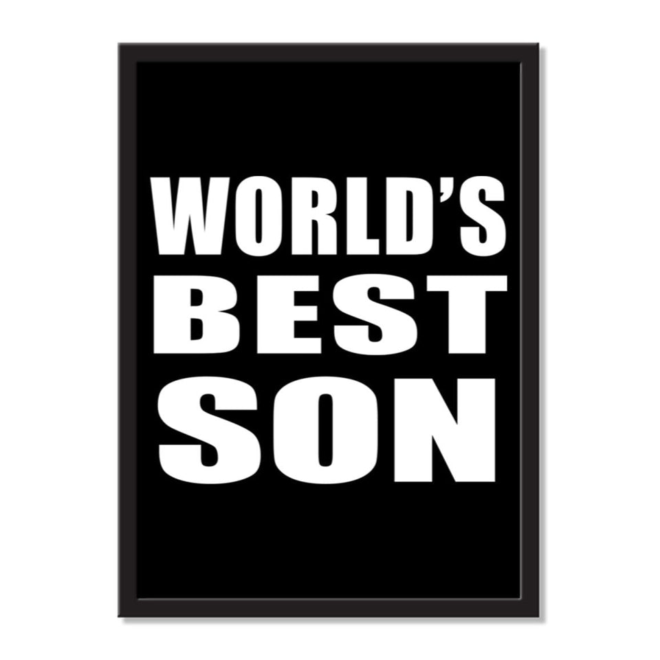 World's Best Son - Portrait Frame Photo Tile