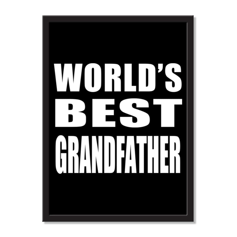 World's Best Grandfather - Portrait Frame Photo Tile