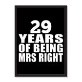 29 Years Of Being Mrs Right - Portrait Frame Photo Tile
