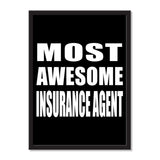Most Awesome Insurance Agent - Portrait Frame Photo Tile