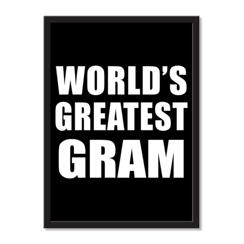 World's Greatest Gram - Portrait Frame Photo Tile