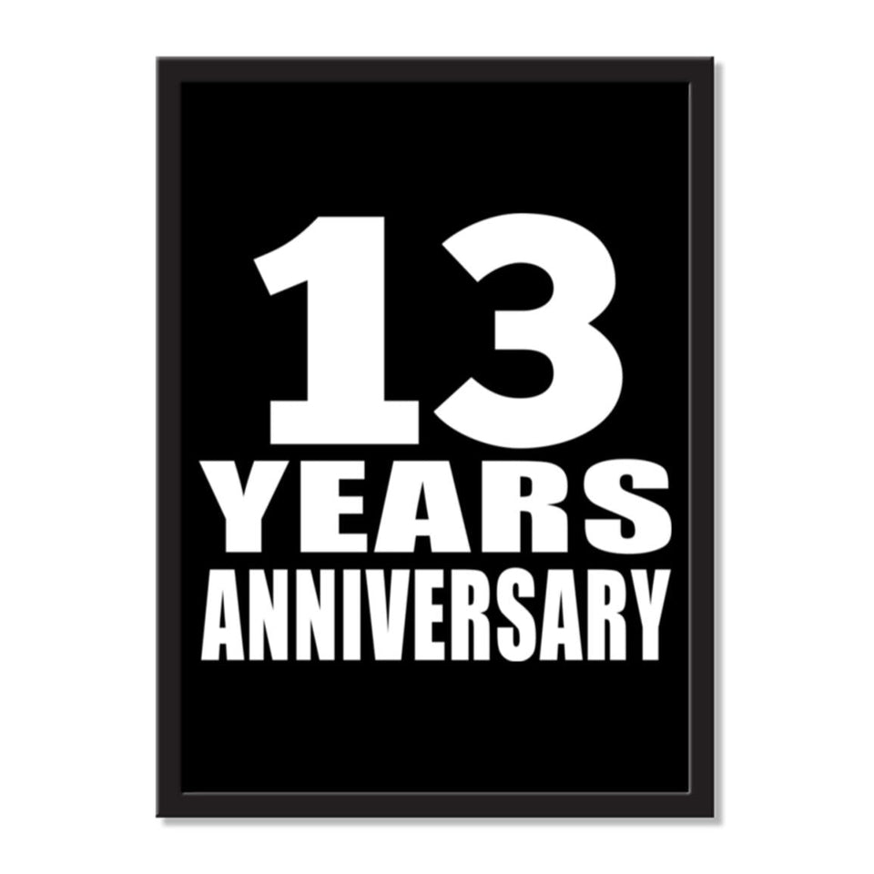 13 Years Anniversary - Portrait Frame Photo Tile