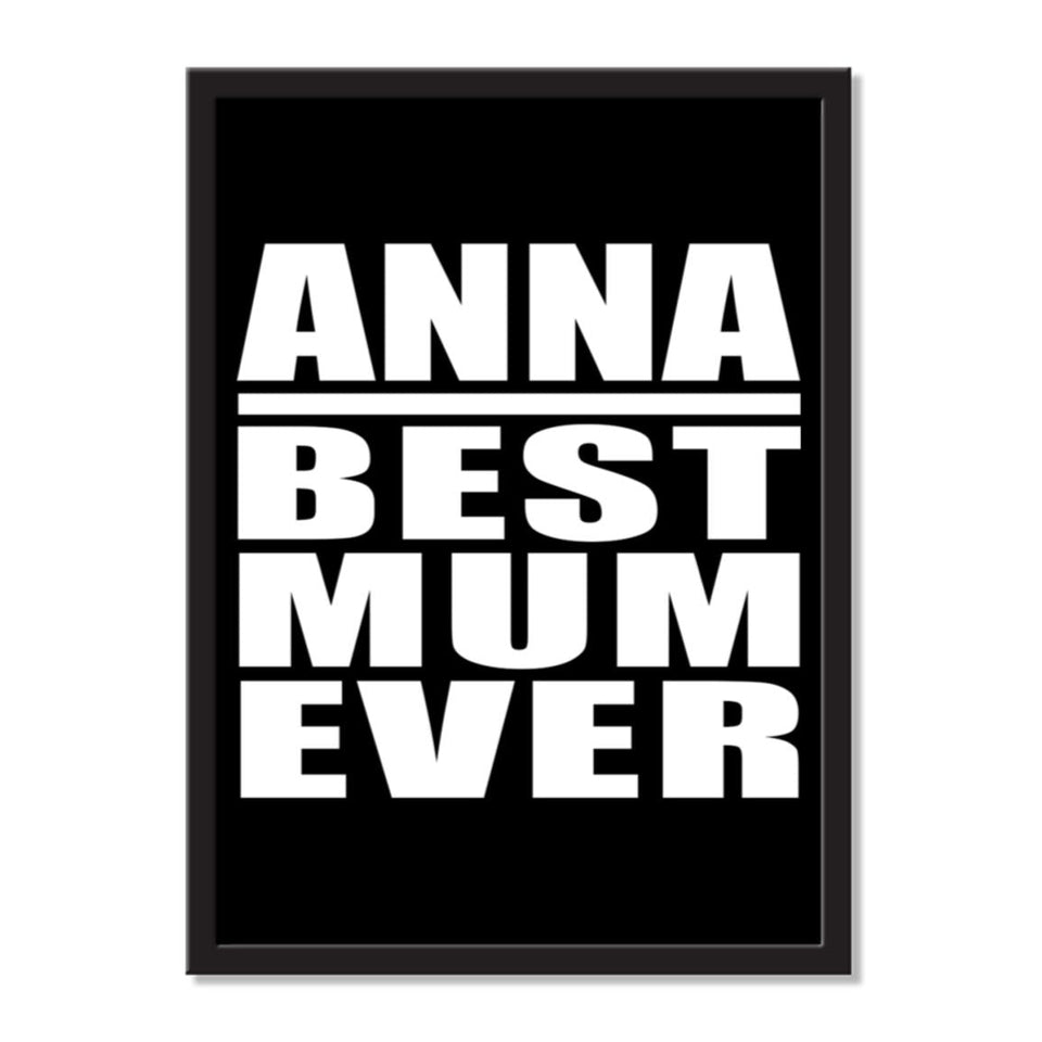 Anna Best Mum Ever - Portrait Frame Photo Tile