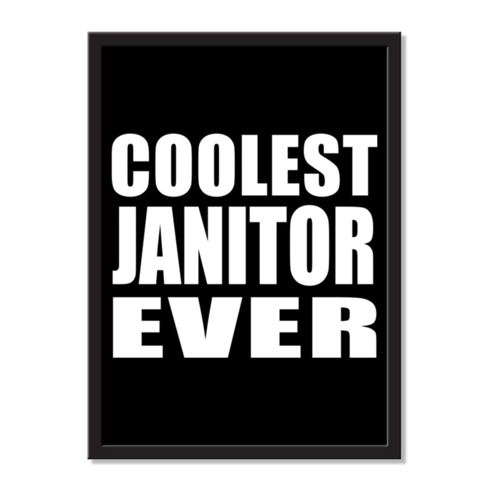 Coolest Janitor Ever - Portrait Frame Photo Tile