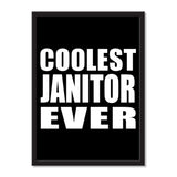 Coolest Janitor Ever - Portrait Frame Photo Tile
