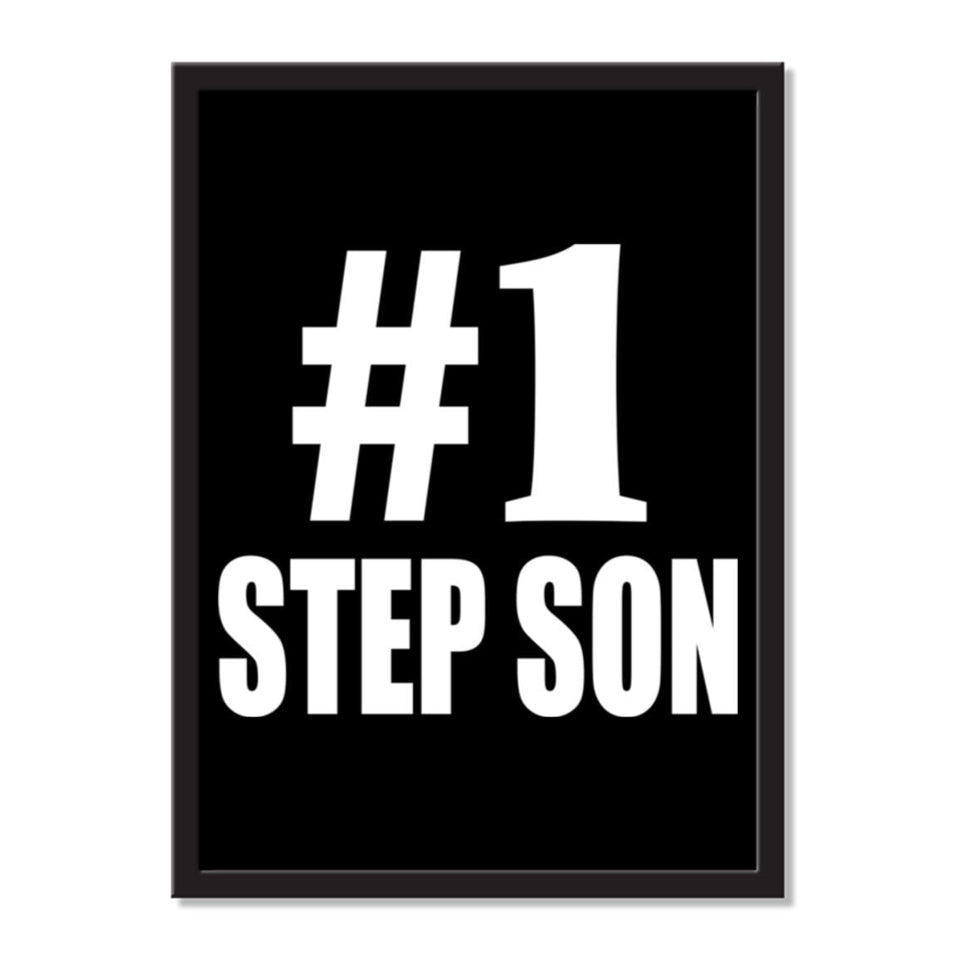 Number One #1 Step Son - Portrait Frame Photo Tile