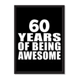 60 Years Of Being Awesome - Portrait Frame Photo Tile