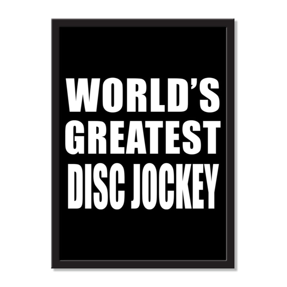 World's Greatest Disc Jockey - Portrait Frame Photo Tile