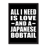 All I Need Is Love And A Japanese Bobtail - Portrait Frame Photo Tile