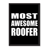 Most Awesome Roofer - Portrait Frame Photo Tile