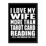 I Love My Wife More Than Tarot Card Reading ...Yes, She Bought Me This - Portrait Frame Photo Tile