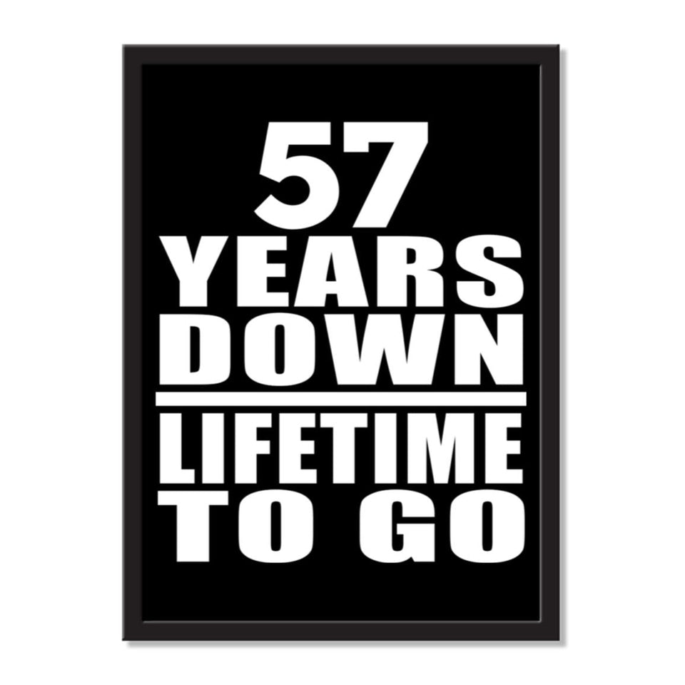 57 Years Down Lifetime To Go - Portrait Frame Photo Tile