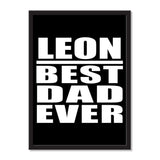 Leon Best Dad Ever - Portrait Frame Photo Tile