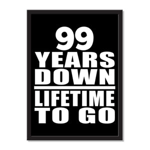 99 Years Down Lifetime To Go - Portrait Frame Photo Tile