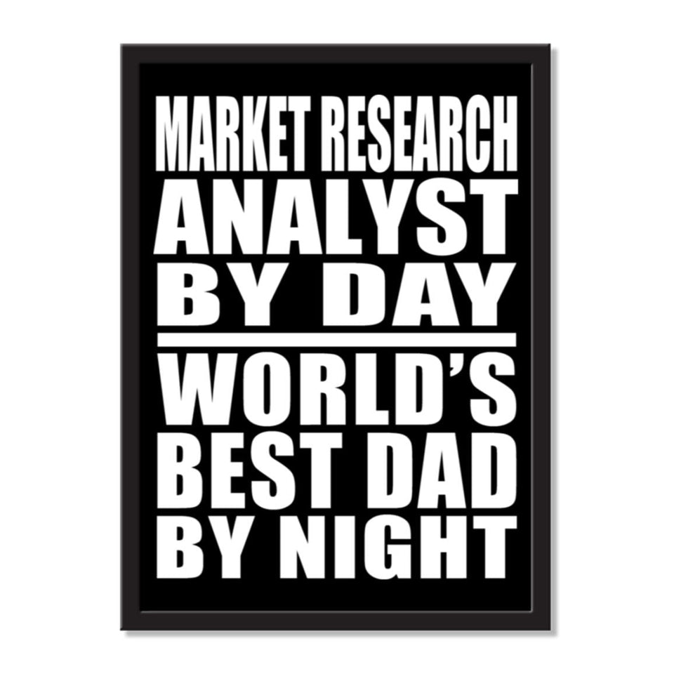 Market Research Analyst By Day World's Best Dad By Night - Portrait Frame Photo Tile