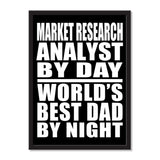 Market Research Analyst By Day World's Best Dad By Night - Portrait Frame Photo Tile