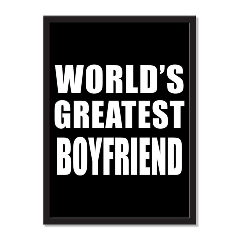 World's Greatest Boyfriend - Portrait Frame Photo Tile
