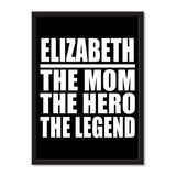 Elizabeth The Mom The Hero The Legend - Portrait Frame Photo Tile