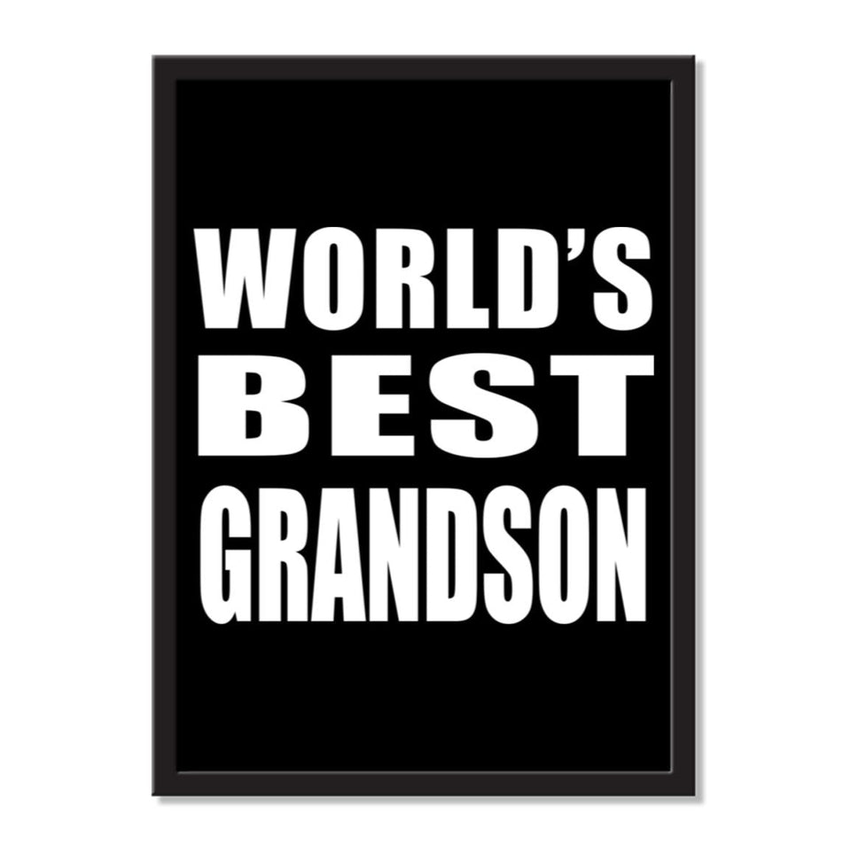 World's Best Grandson - Portrait Frame Photo Tile