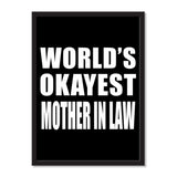 World's Okayest Mother In Law - Portrait Frame Photo Tile