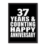 37 Years & Counting Happy Anniversary - Portrait Frame Photo Tile