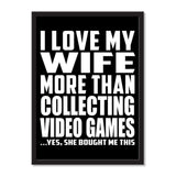 I Love My Wife More Than Collecting Video Games ...Yes, She Bought Me This - Portrait Frame Photo Tile
