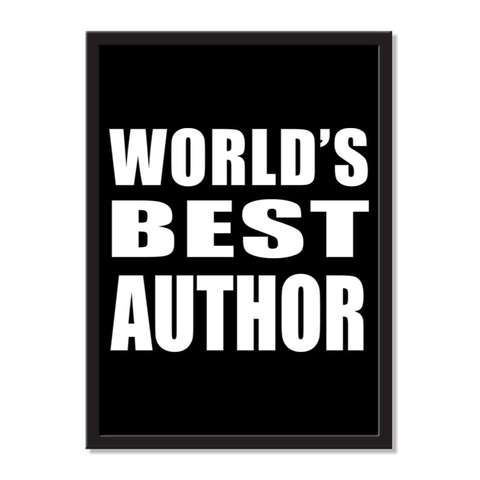 World's Best Author - Portrait Frame Photo Tile