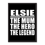 Elsie The Mum The Hero The Legend - Portrait Frame Photo Tile