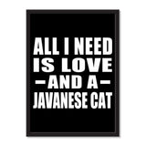 All I Need Is Love And A Javanese Cat - Portrait Frame Photo Tile