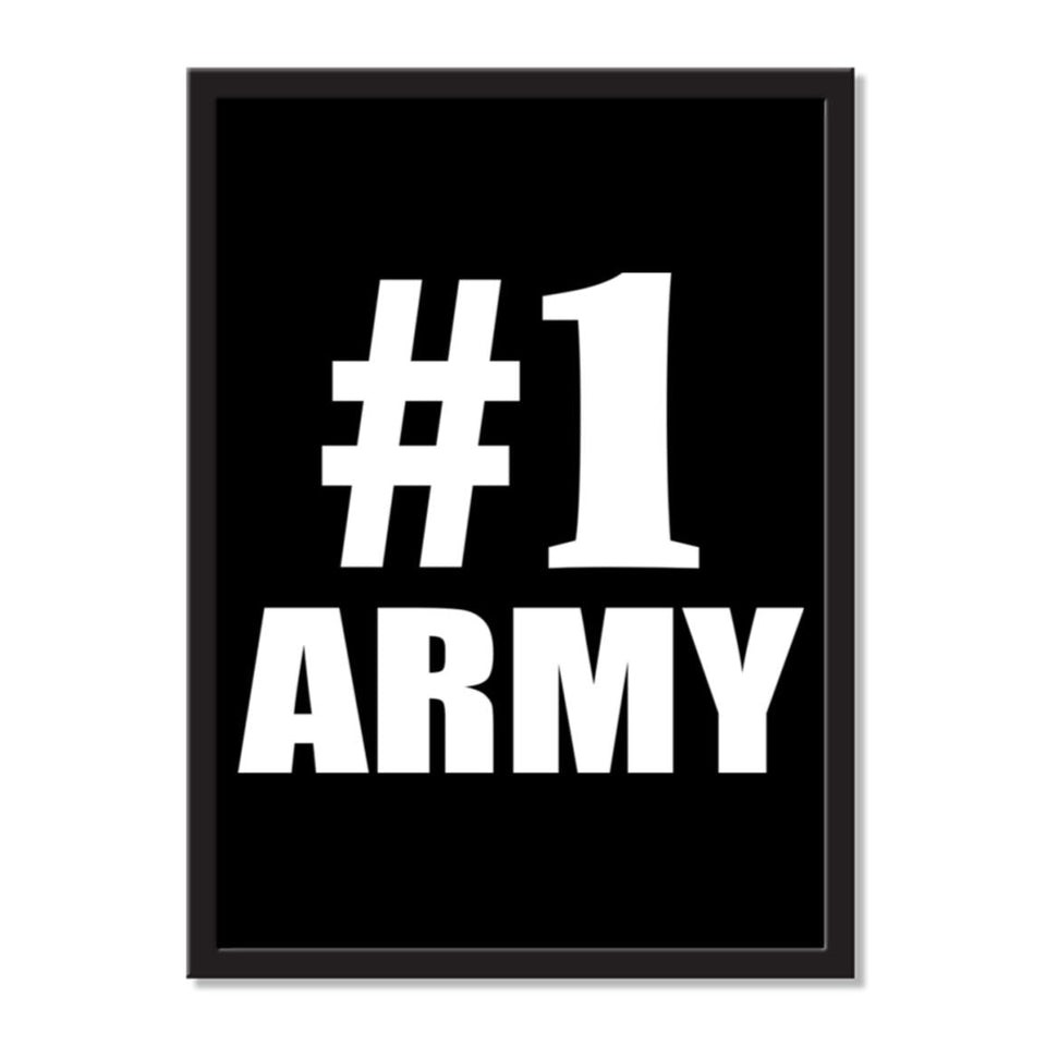 Number One #1 Army - Portrait Frame Photo Tile