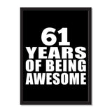 61 Years Of Being Awesome - Portrait Frame Photo Tile