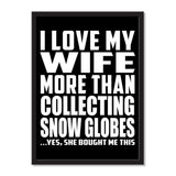 I Love My Wife More Than Collecting Snow Globes ...Yes, She Bought Me This - Portrait Frame Photo Tile