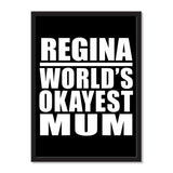 Regina World's Okayest Mum - Portrait Frame Photo Tile