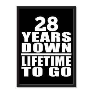 28 Years Down Lifetime To Go - Portrait Frame Photo Tile