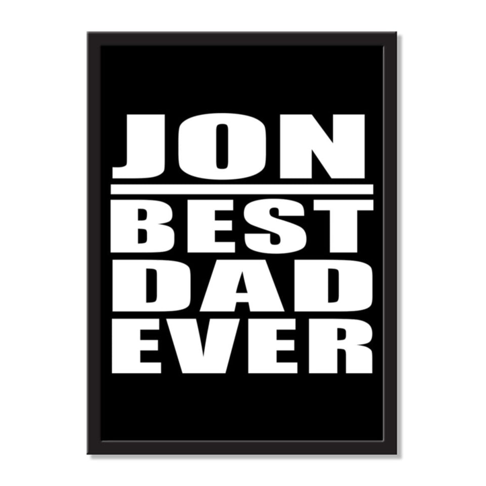 Jon Best Dad Ever - Portrait Frame Photo Tile